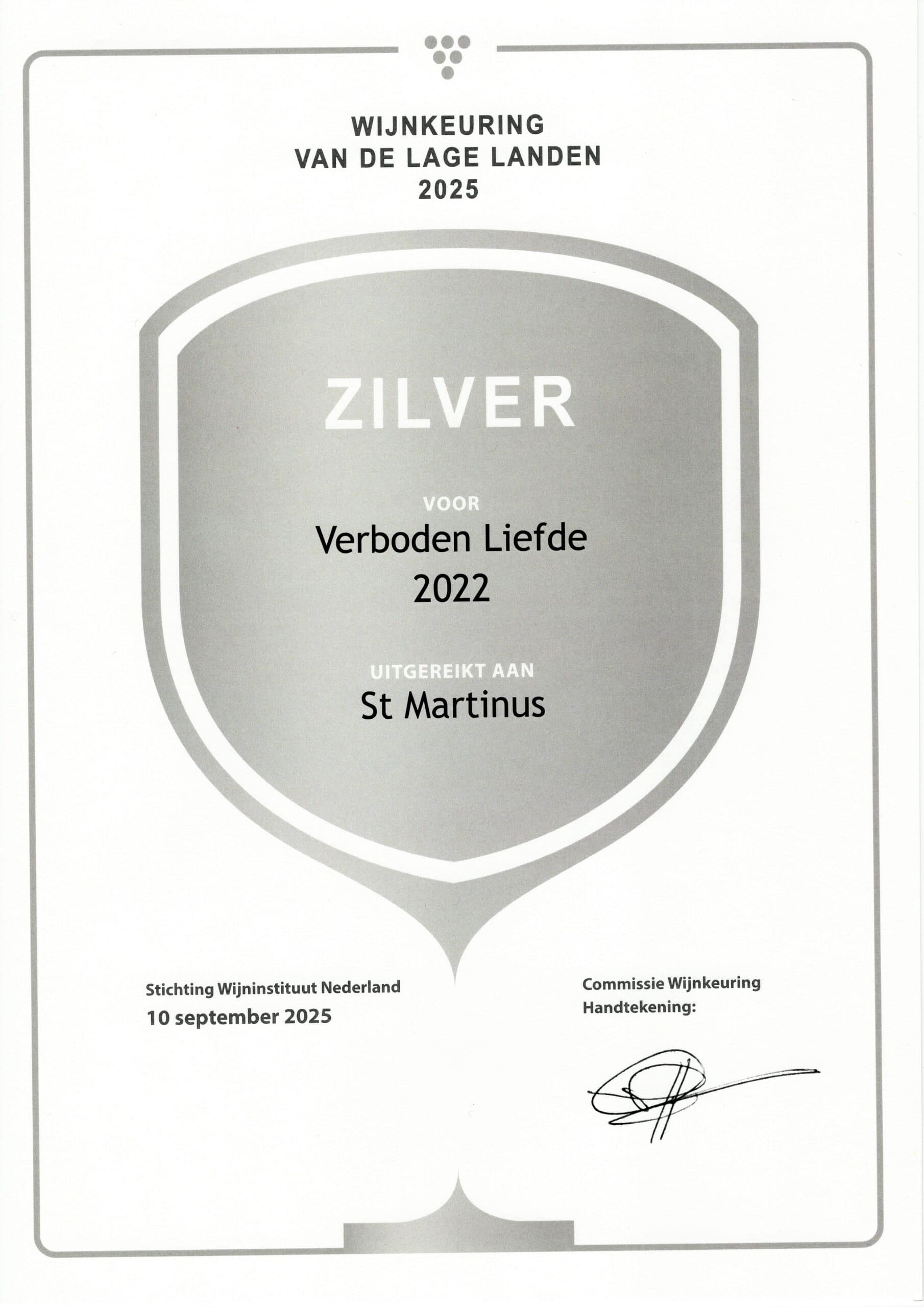 Zilver 2025 voor St. Martinus Verboden Liefde Zilver 2025 voor St. Martinus Verboden Liefde